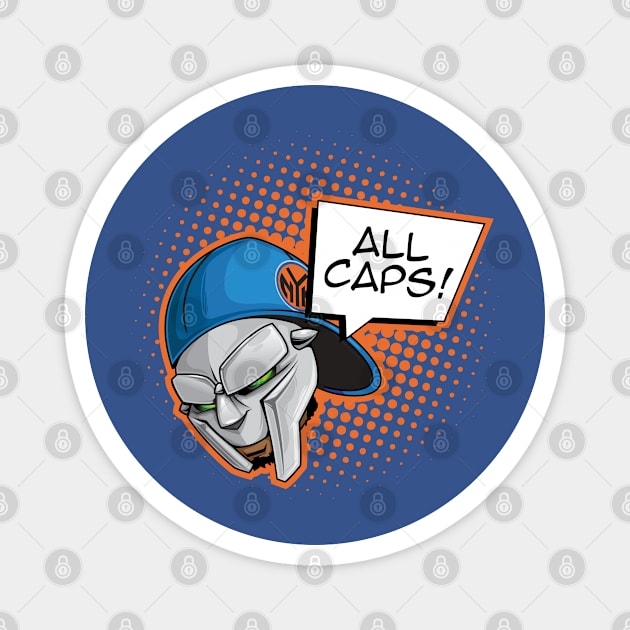 ALL CAPS! Magnet by Idea Boy Design